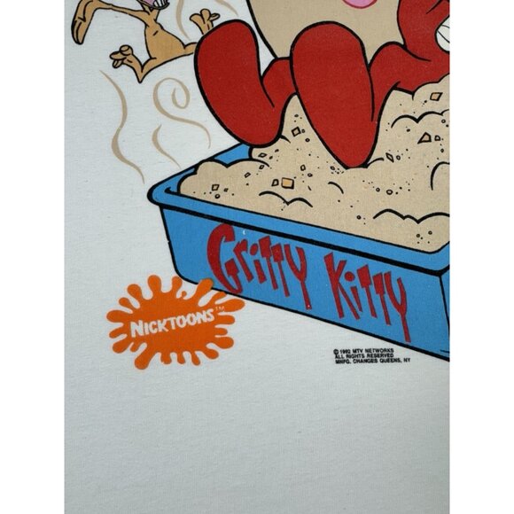 Vintage 1992 Ren & Stimpy Gritty Kitty Nickelodeon MTV Networks Art Cartoon Rare - Picture 5 of 10